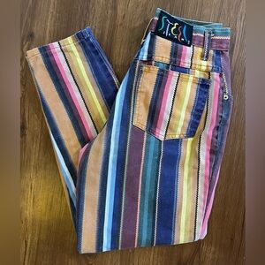 Vintage Steel Women’s Colorful Striped Denim Jeans